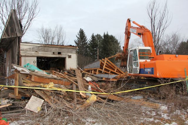 Brush, lumber, and debris