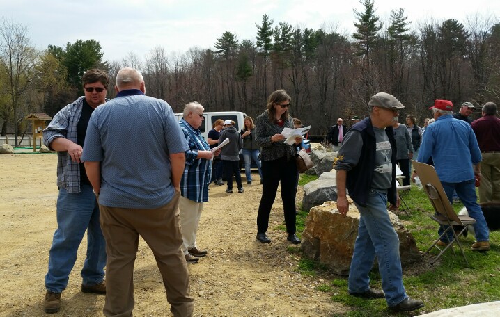 Chairperson Pat Consentino gets ready for the ceremony