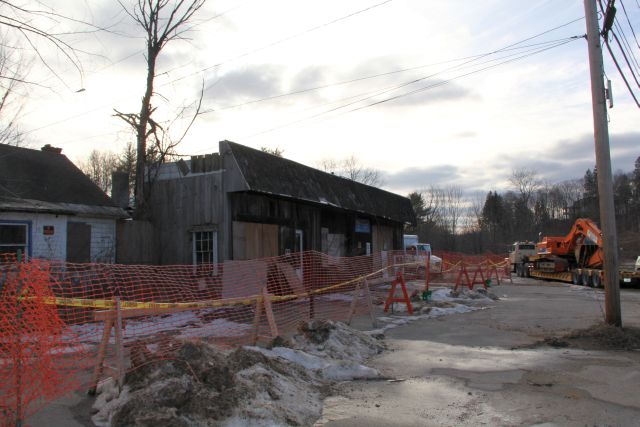 Ernie's garage with demolition equipment