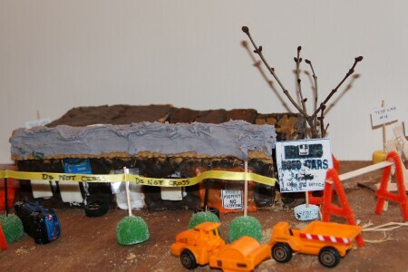 Ernie's gingerbread house from the front