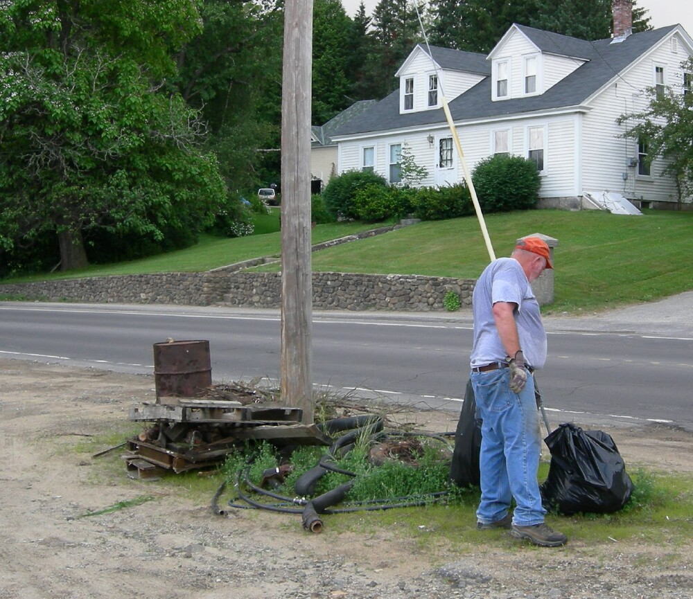 Chuck views the results of the work